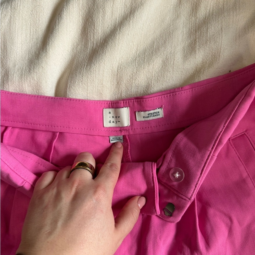 Target Hugh Rise Pink Women's Shorts - Picture 2 of 6